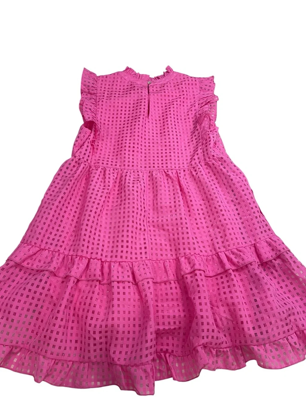 Anthropologie Jodifl Pink Women’s Dress Ruffle sleeves‎,neck collar Pink Lined - Picture 3 of 8